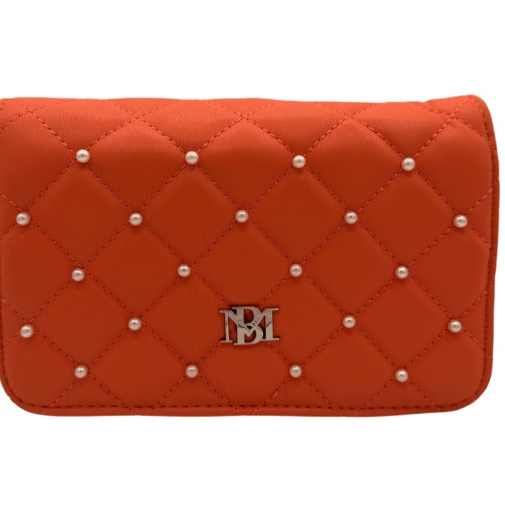 Badgley Mischka Orange Quilted Crossbody Bag - Picture 2 of 7